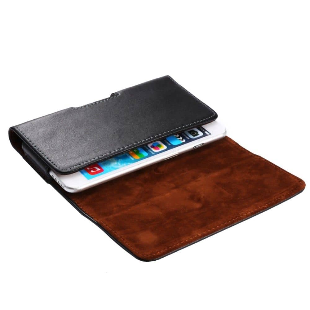 Authentic Leather Horizontal Belt Clip Case for Xiaomi Redmi K80 Ultra (2025)
