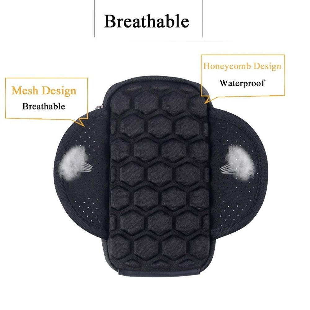 Waterproof Reflective Armband Case with 2 Compartments Sport Running Walking Cycling Gym for Alcatel OT 991 Play, OT-991 - Black