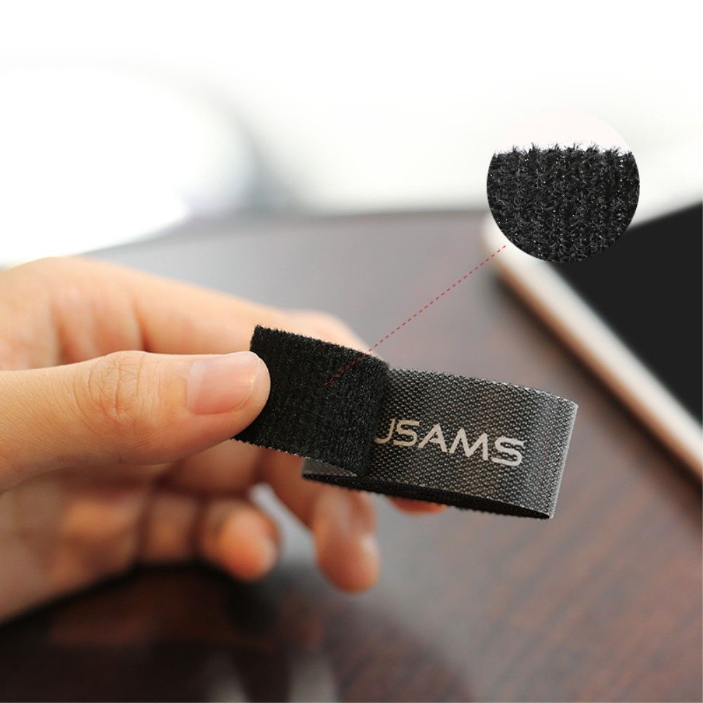 Magic Sticker Fastener Tape Nylon Cable Organizer, Size: 20 mm x 1 m for Nokia 6.2 (2019) - Black