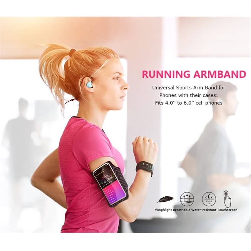 Professional Cover Neoprene Armband Sport Walking Running Fitness Cycling Gym for Infinix Note 3 - Black