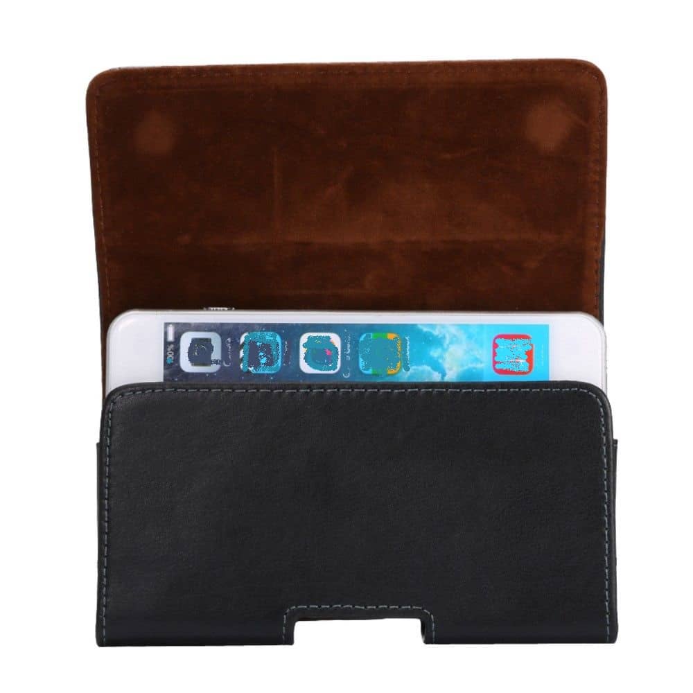 Authentic Leather Horizontal Belt Clip Case for TCL NXTpaper 5G Junior (2025)