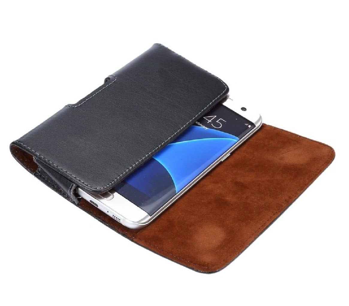 Authentic Leather Horizontal Belt Clip Case for Huawei Enjoy 80 (2025)