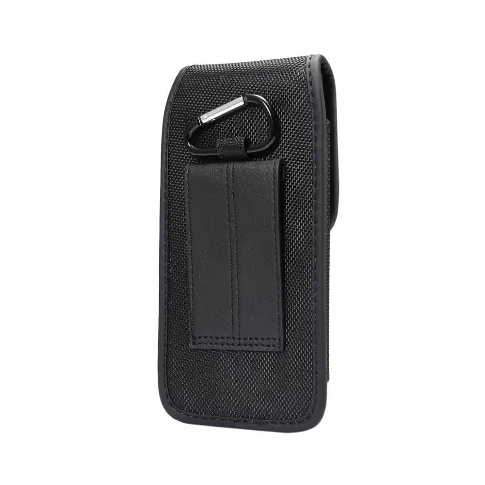  Belt Case Cover with Card Holder Design in Leather and Nylon Vertical for Vivo X60T Pro+ (2021)