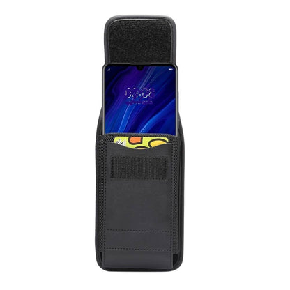  Belt Case Cover with Card Holder Design in Leather and Nylon Vertical for Vivo X60T Pro+ (2021)
