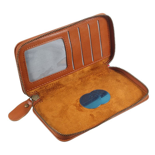 Executive Wallet Case with Magnetic Attachment and Zipper Closure for Nokia 110 4G (2023)