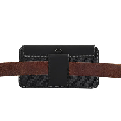 Horizontal Belt Pouch New Design Leather and Nylon for Motorola Moto G52j II 5G (2023)