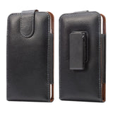 Magnetic Genuine Leather Holster Executive Case belt Clip Rotary 360 for ULEFONE ARMOR 7E (2020) - Black