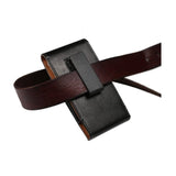 Genuine Leather Holster Executive Case belt Clip Rotary 360º Magnetic Closure for Motorola Moto E22 (2022)