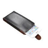Magnetic Genuine Leather Holster Executive Case belt Clip Rotary 360 for Huawei Nova 7i (2020) - Black