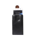 Magnetic Genuine Leather Holster Executive Case belt Clip Rotary 360º for Symphony V48 (2019) - Black