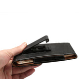 Magnetic leather Holster Executive Case belt Clip Rotary 360 for Fairphone 3 (2019) - Black