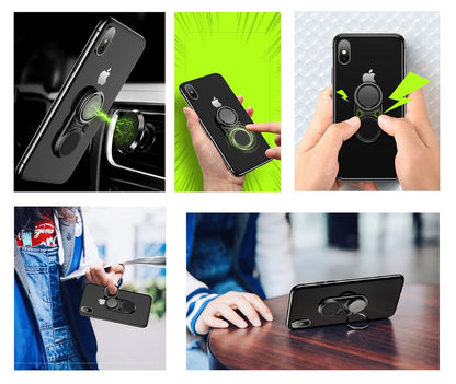 Holder Ring to Eliminate Anxiety Explodes the Plastic Bubbles with your Push Button and Rotates the Wheel for Vivo Y9s (2019) - Black