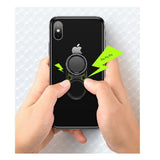 Holder Ring to Eliminate Anxiety Explodes the Plastic Bubbles with your Push Button and Rotates the Wheel for TP-LINK Neffos X20 Pro (2019) - Black
