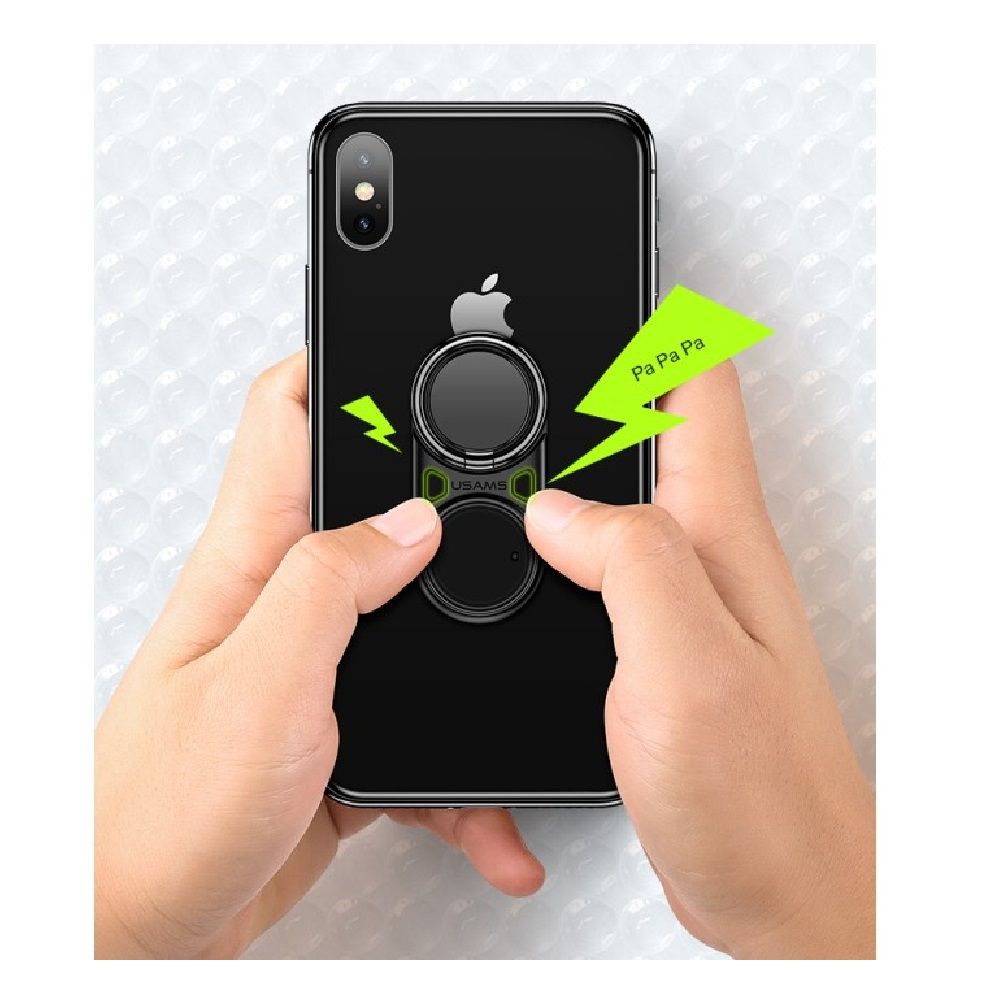Holder Ring to Eliminate Anxiety Explodes the Plastic Bubbles with your Push Button and Rotates the Wheel for ZTE Blade 10 (2019) - Black
