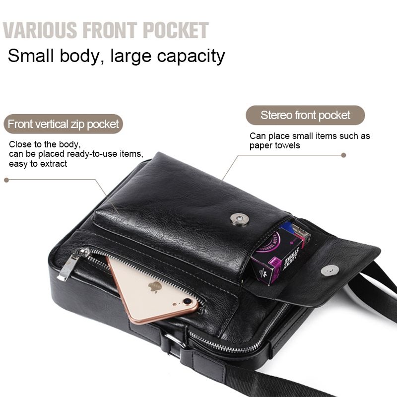 Bag Leather Waist Shoulder bag compatible with Ebook, Tablet and for BENCO IRIS 59 (2020) - Black