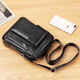 Bag Leather Waist Shoulder bag compatible with Ebook, Tablet and for ULEFONE ARMOR 7E (2020) - Black