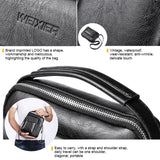 Bag Leather Waist Shoulder bag compatible with Ebook, Tablet and for DEXP Plane 7594 3G (2019) - Black