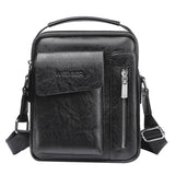 Bag Leather Waist Shoulder bag compatible with Ebook, Tablet and for WALTON Olvio MH17 (2019) - Black