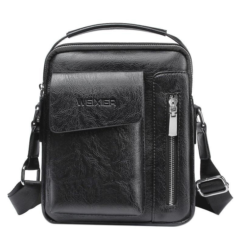 Bag Leather Waist Shoulder bag compatible with Ebook, Tablet and for Blackview A80 Pro (2019) - Black