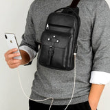 Backpack Waist Shoulder bag compatible with Ebook, Tablet and for Vivo Y3 (2019) - Black