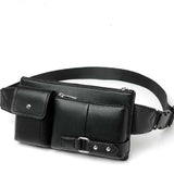 Bag Fanny Pack Leather Waist Shoulder bag for Ebook, Tablet and for E-TEL I10 PREMIER (2020)