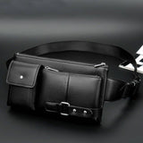 Bag Fanny Pack Leather Waist Shoulder bag for Ebook, Tablet and for Coolpad Cool 10 (2020)