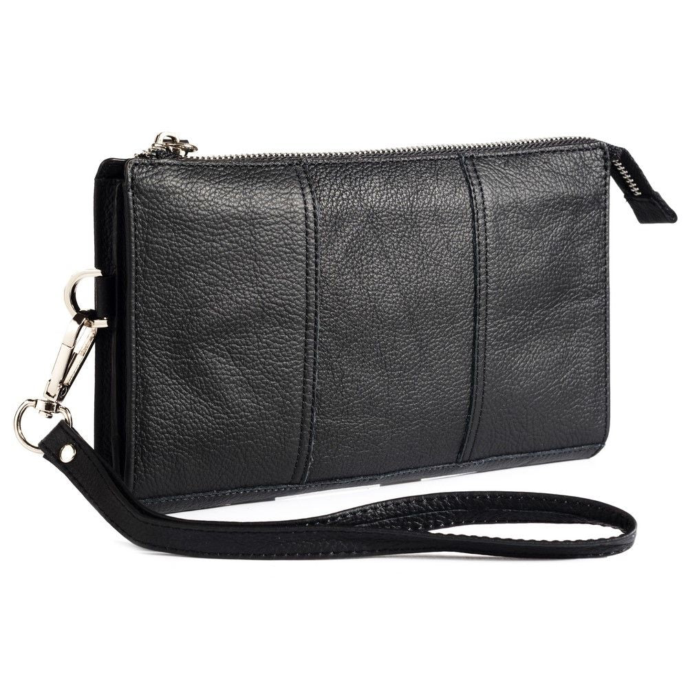 Exclusive Genuine Leather Case New Design Handbag compatible with Redmi 8A (2019) - Black