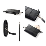 Exclusive Genuine Leather Case New Design Handbag compatible with Tecno Pouvoir 3 Plus (2019) - Black