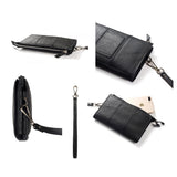 Exclusive Genuine Leather Case New Design Handbag compatible with ZTE Blade A622 (2019) - Black