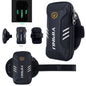 Waterproof Reflective Armband Case with 2 Compartments Sport Running Walking Cycling Gym for Spice Stellar 516, Mi-516 - Black