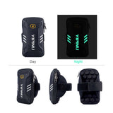 Waterproof Reflective Armband Case with 2 Compartments Sport Running Walking Cycling Gym for Motorola KRZR K1 phone - Black