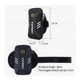 Waterproof Reflective Armband Case with 2 Compartments Sport Running Walking Cycling Gym for U-Magic Enjoy 50 (2022)