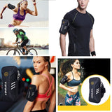 Waterproof Reflective Armband Case with 2 Compartments Sport Running Walking Cycling Gym for i-mobile i-STYLE 1 - Black