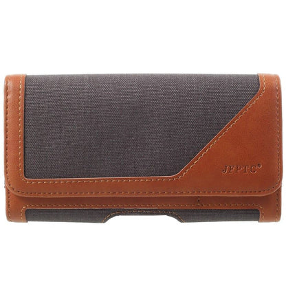 Case Metal Belt Clip Horizontal Design Textile and Leather for Doov D12B (2021)