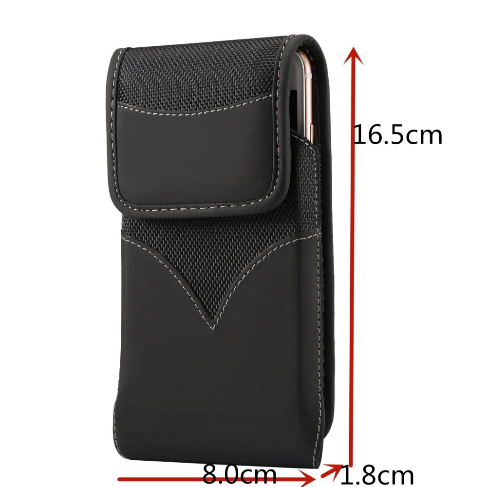 New Style Holster Case Cover Nylon with Rotating Belt Clip for Motorola Moto E6S (2019) - Black