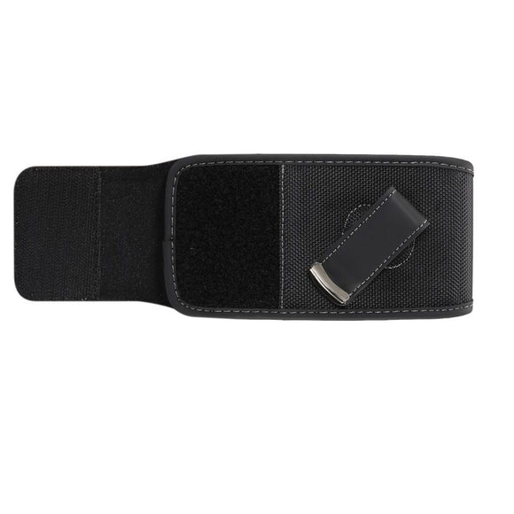 New Style Holster Case Cover Nylon with Rotating Belt Clip for Sharp Sense3 Lite (2019) - Black