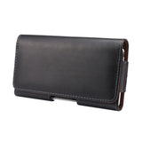 Case Belt Clip Genuine Leather  Horizontal Premium for Vivo Y91 MT6762 (2019) - Black