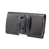 Case Belt Clip Genuine Leather Horizontal Premium for Tecno Pop 2 Plus (2019) - Black