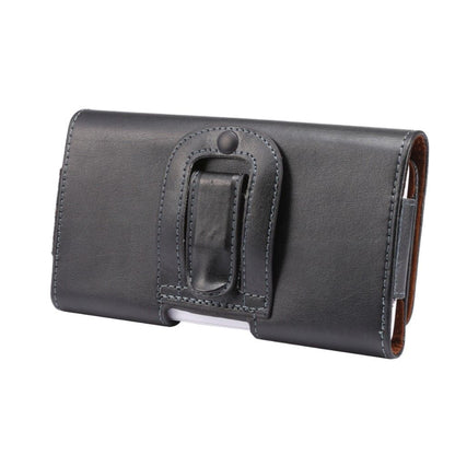 Case Belt Clip Genuine Leather Horizontal Premium for BQ Mobile BQ-6042L Magic E (2020) - Black