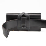 Case Belt Clip Genuine Leather Horizontal Premium for SHARP AQUOS SENSE3 (2019) - Black