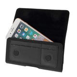 New Design Case Metal Belt Clip Horizontal Textile and Leather for BQ Mobile BQ-5540L Fast Pro (2019) - Black