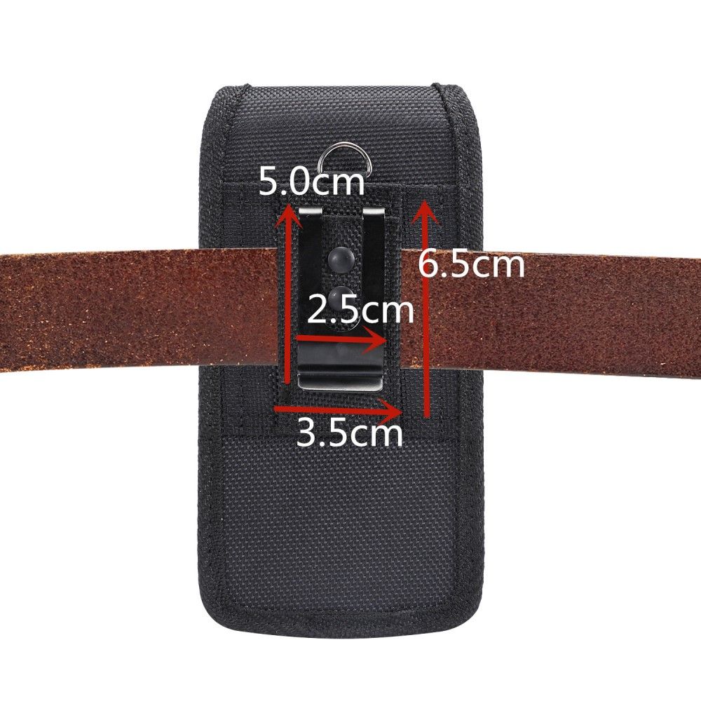 Belt Case Cover Nylon with Metal Clip New Style Business for Nokia 6.2 (2019) - Black