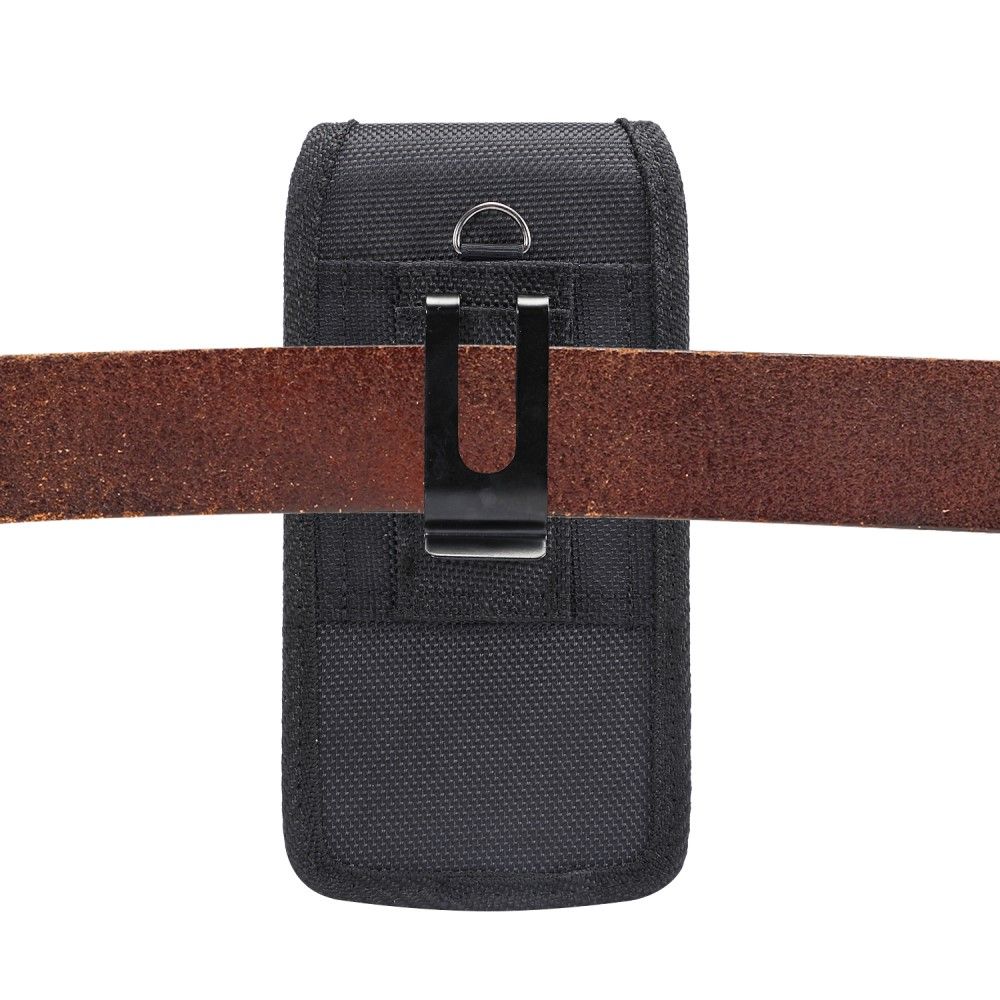 Belt Case Cover Nylon with Metal Clip New Style Business for Nokia 6.2 (2019) - Black