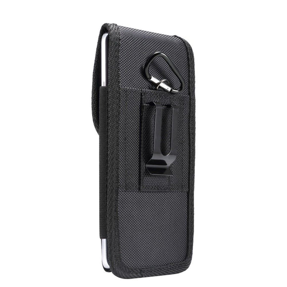 Nylon Belt Holster with Metal Clip and Card Holder for vivo iQOO Z1x (2020)
