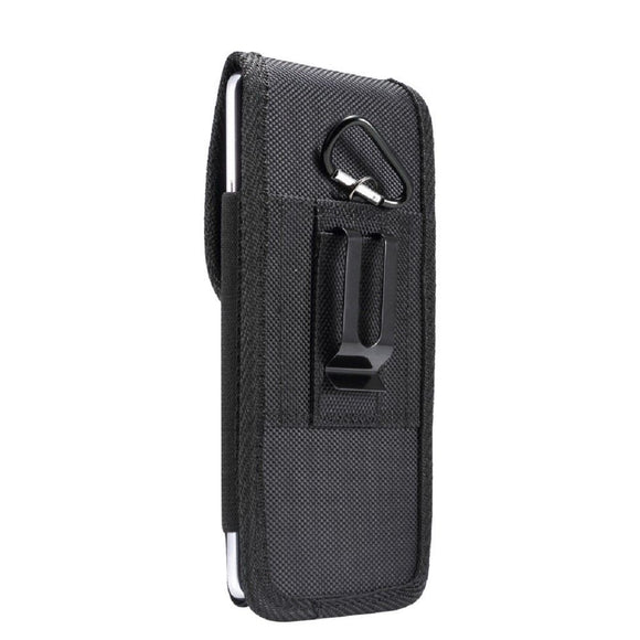 Nylon Belt Holster with Metal Clip and Card Holder for Advan G9 Perfecto (2021)