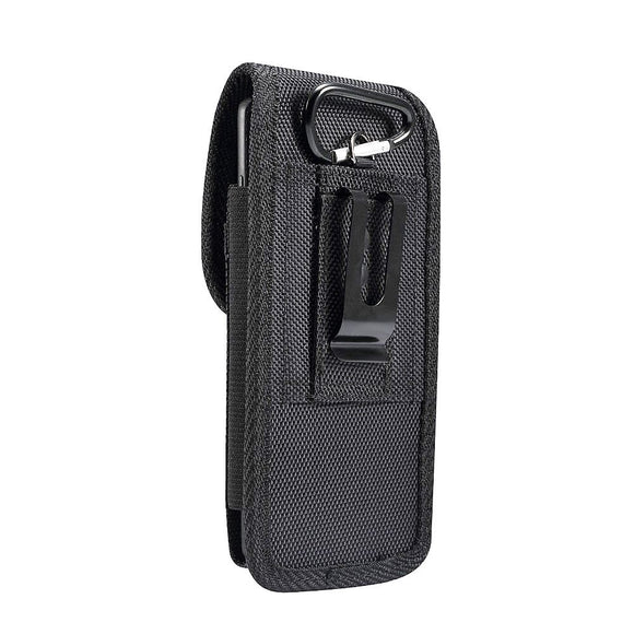 Belt Case Cover Nylon with Metal Clip New Style Business for BQ Mobile BQ-6042L Magic E (2020) - Black
