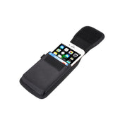 Nylon Belt Holster with Metal Clip and Card Holder for Bq Mobile Bq-6353L Joy (2022)