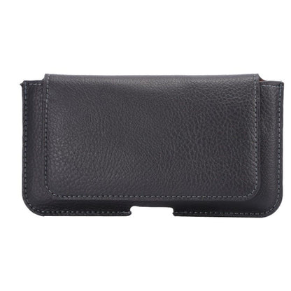 New Design Leather Horizontal Belt Case with Card Holder for BBK Vivo Y9s (2019) - Black