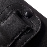 Leather Horizontal Belt Clip Case with Card Holder for Huawei M881 / H881C (Huawei Asura) - Black