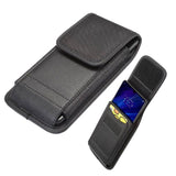  Belt Case Cover with Card Holder Design in Leather and Nylon Vertical for Huawei Y8p (2020)